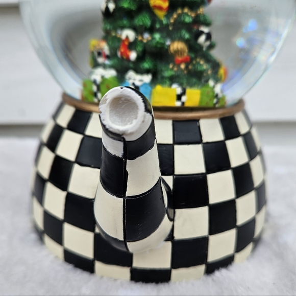 Mackenzie Childs Courtly Teapot Snow Globe Christmas Tree - Picture 2 of 9